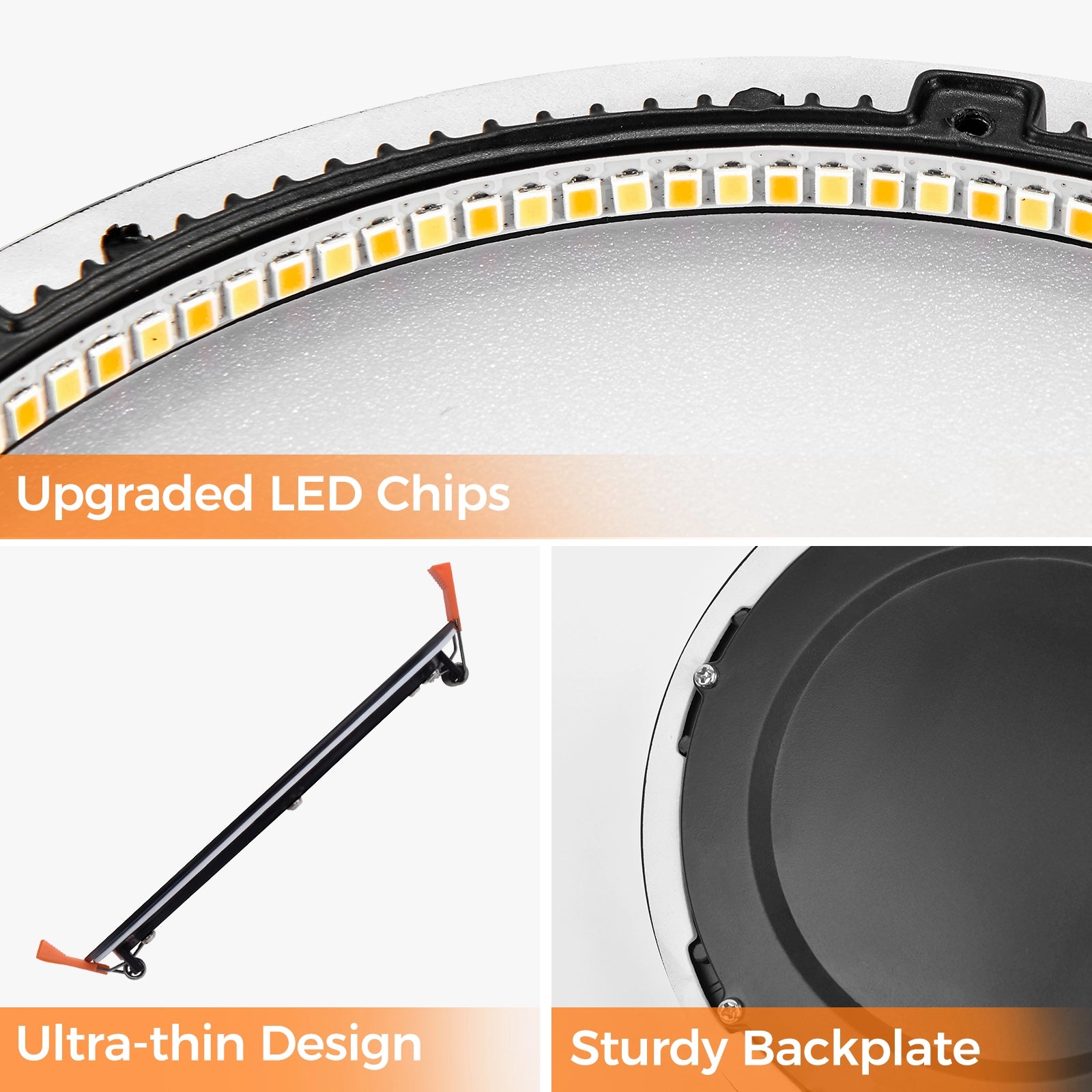 ComiLED 6 Inch Black Canless Recessed lighting 12-Pack