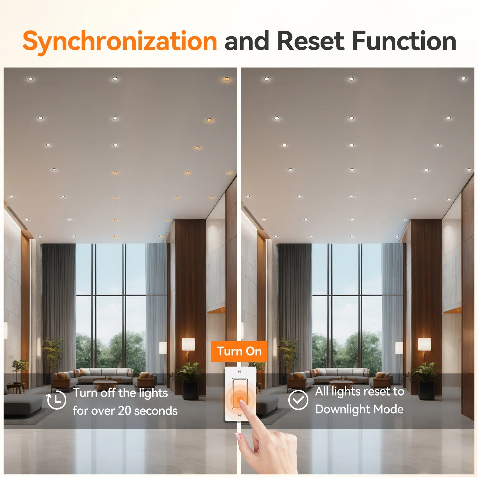 ComiLED 3 Inch Black Anti-Glare Recessed LED Downlight with Night Light-2 Pack