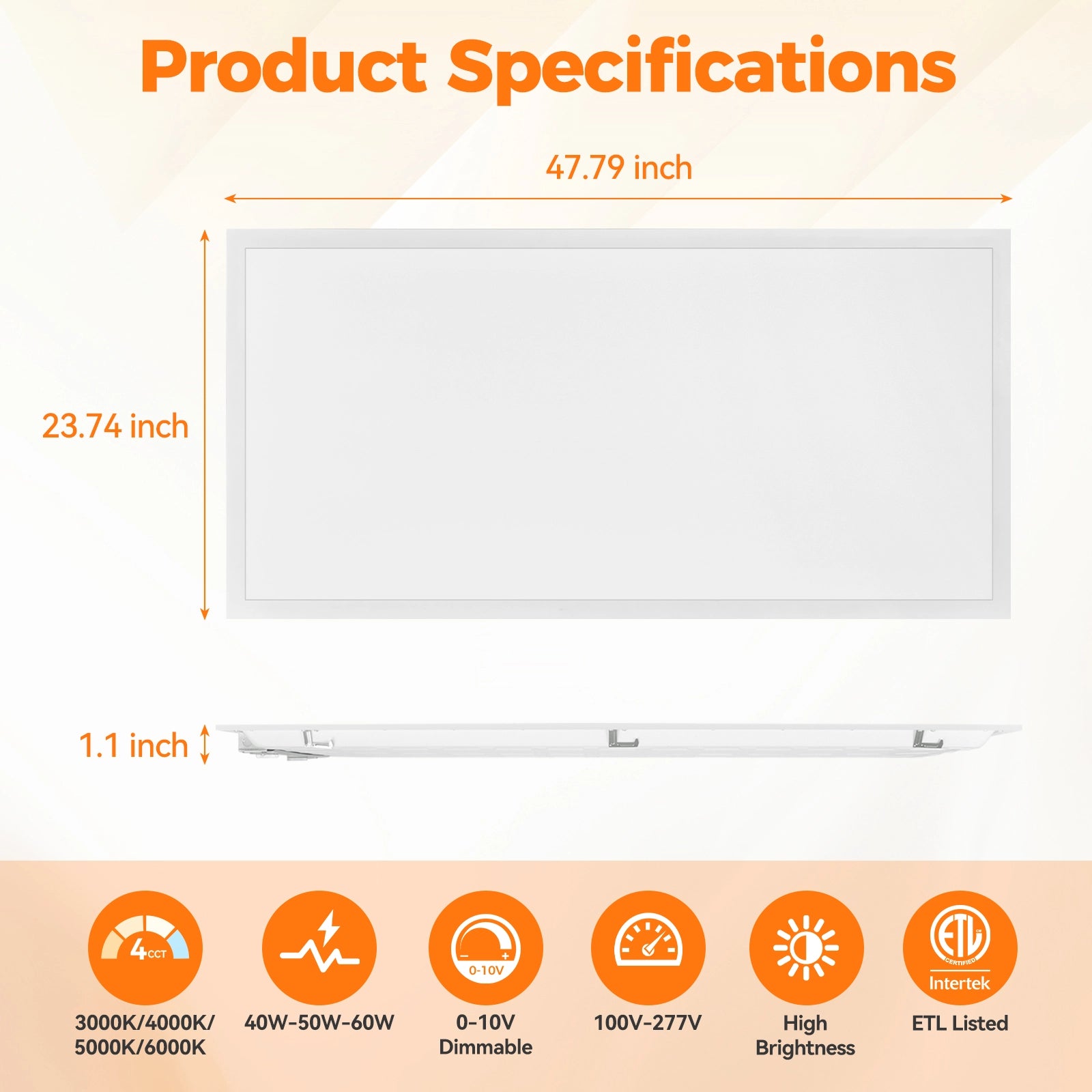 Lot de 6 panneaux lumineux plats à LED ComiLED 2x4
