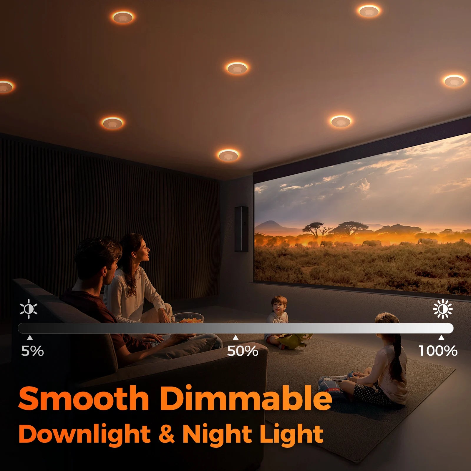 ComiLED 3 Inch White Recessed Lighting with Night Light 12-Pack