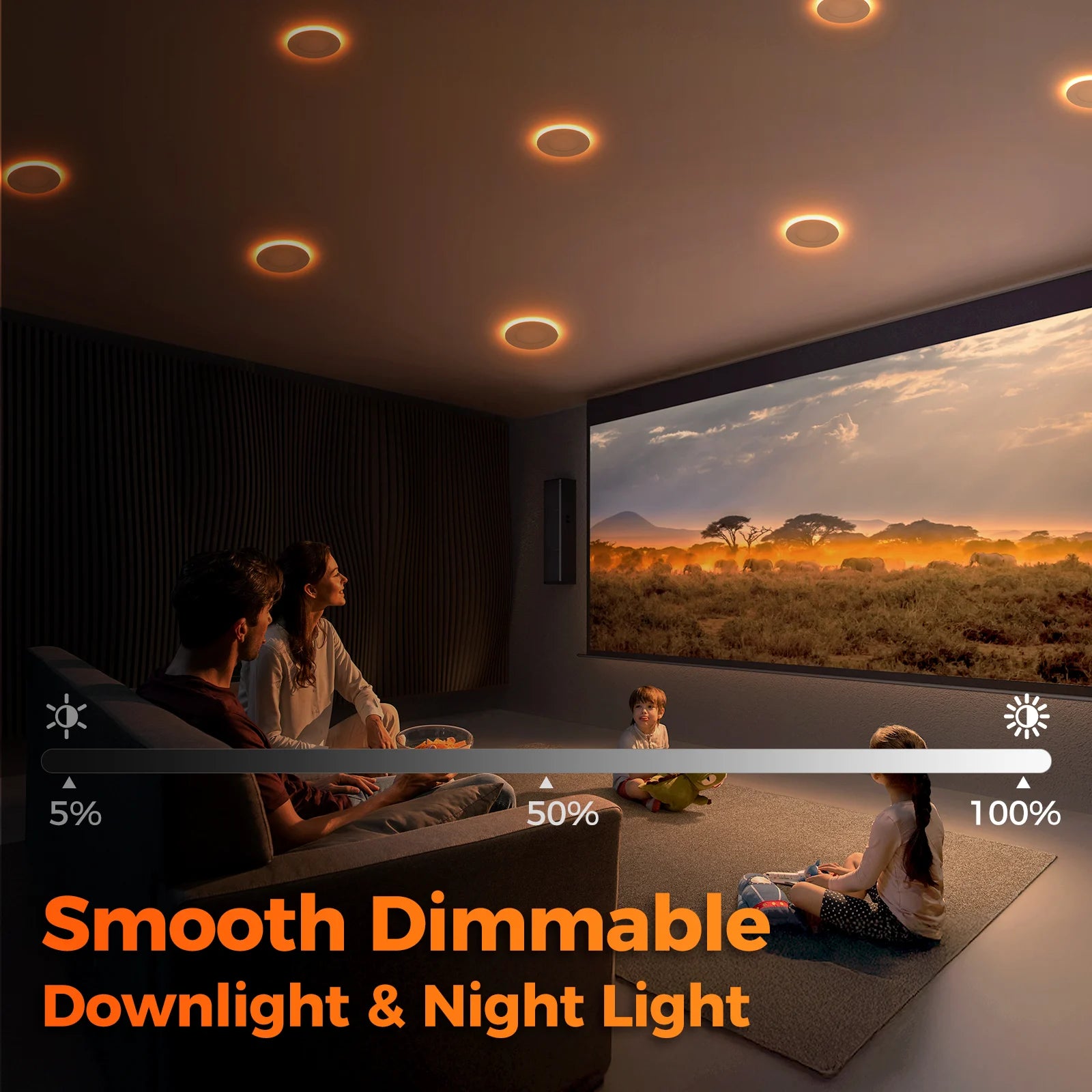 ComiLED x CycevSun 4 Inch White Recessed Lighting with Night Light