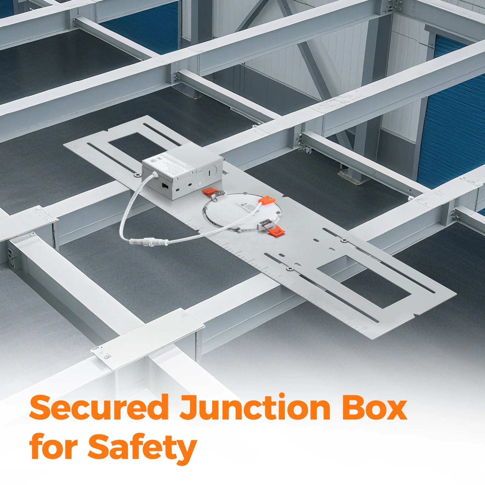 ComiLED New Construction Mounting Plate for 4 Inch LED Wafer Recessed Lights-12 Pack