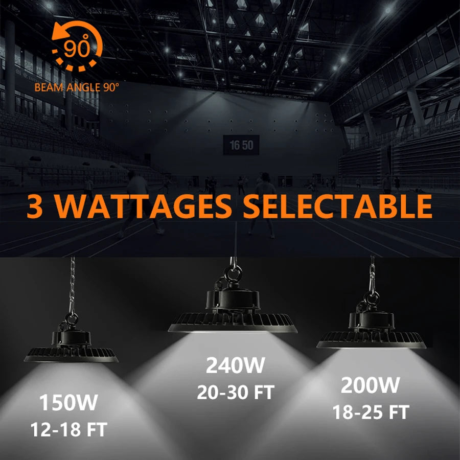 ComiLED Adjustable UFO LED High Bay Light 240W