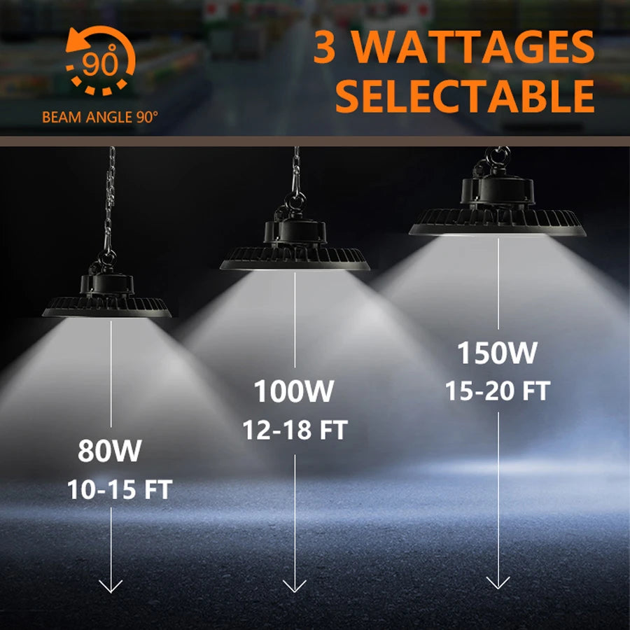 ComiLED UFO LED High Bay Light,200W/150W/100W