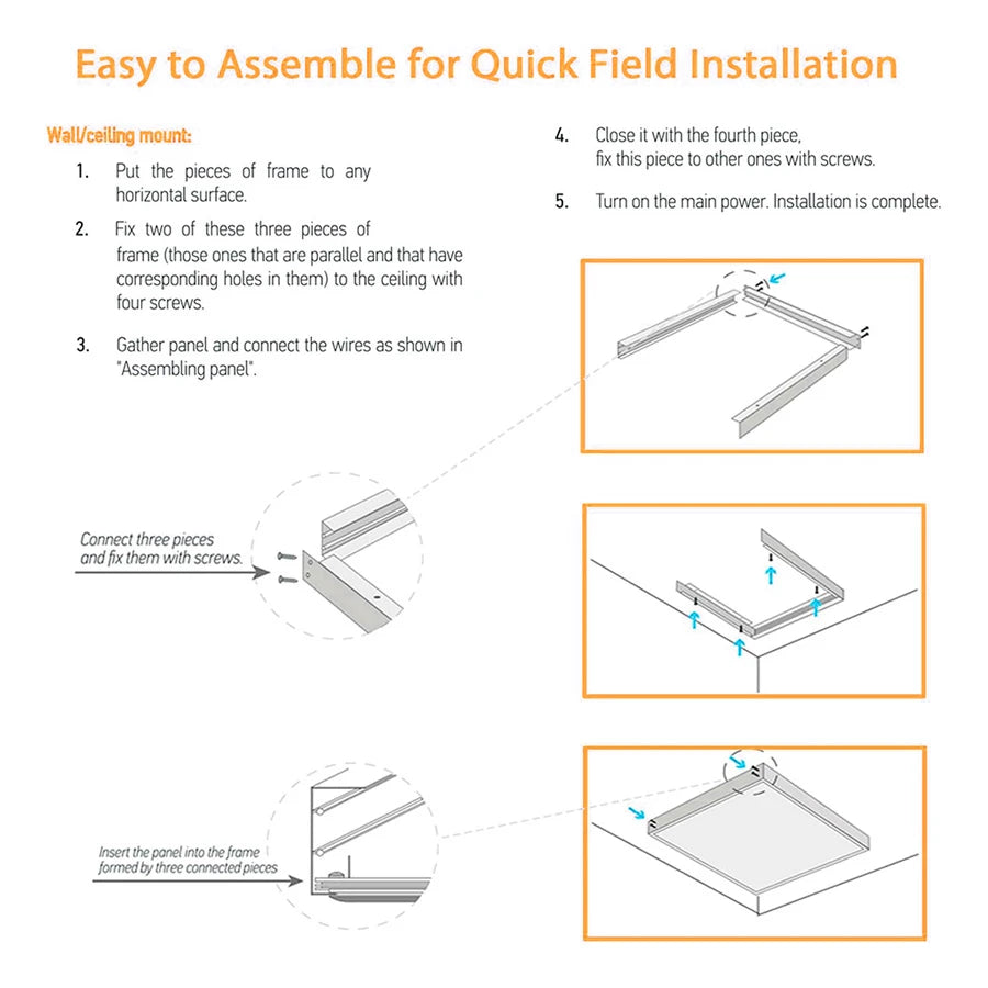 ComiLED 2x4 Surface Mount Kit (6-pack)