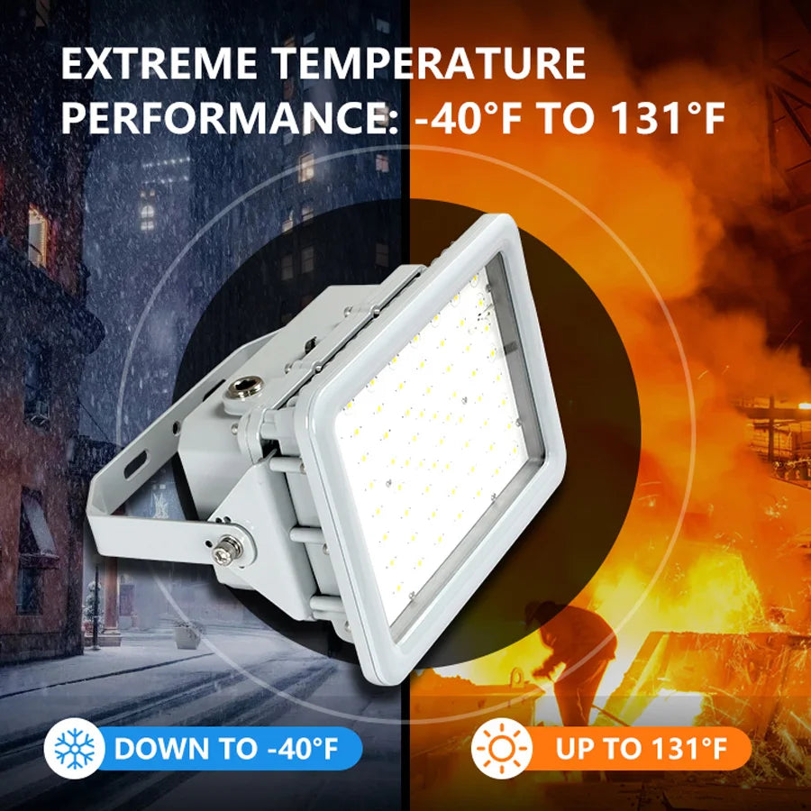 ComiLED 100W Square LED Explosion Proof Light, Class I Division 2, 14000LM