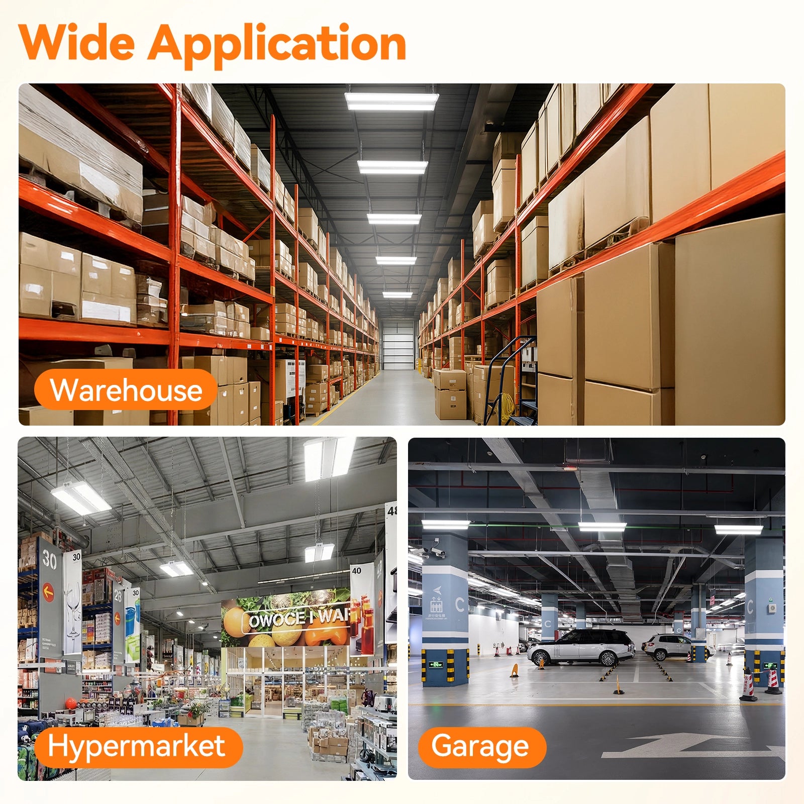 ComiLED 3CCT Linear High Bay 300W/250W/200W 2-Pack