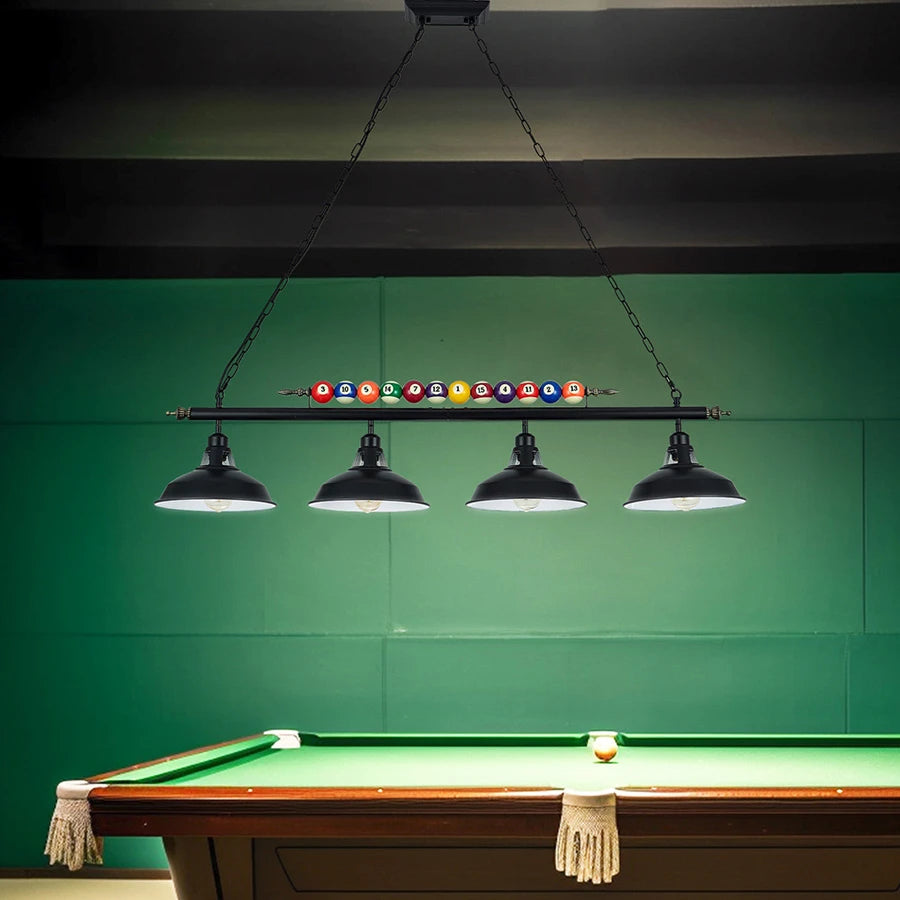 Luminaire de table de billard ComiLED, 4 lumières, 50 pouces (ampoule non incluse)