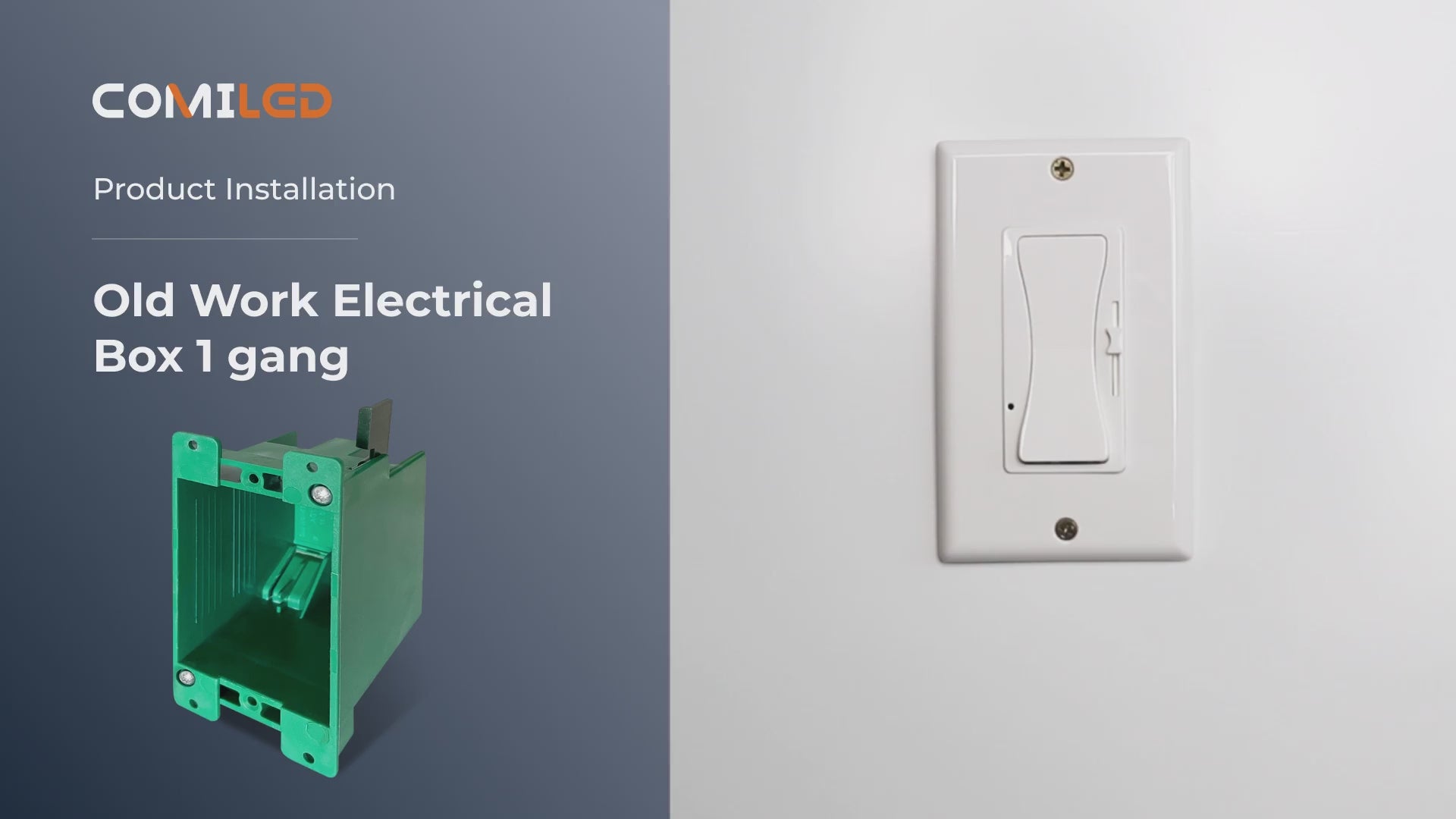 ComiLED Old Work Electrical Outlet Box 1 Gang 12-Pack
