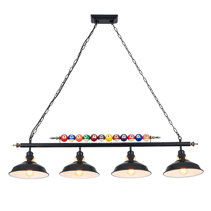 ComiLED Pool Table Light Fixture, 4-Light, 50 Inch (Bulb Not Included)