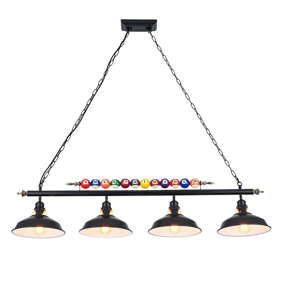 ComiLED Pool Table Light Fixture, 4-Light, 50 Inch (Bulb Not Included)