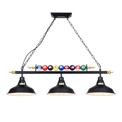 ComiLED Pool Table Light Fixture, 3-Light, 38 Inch (Bulb Not Included)