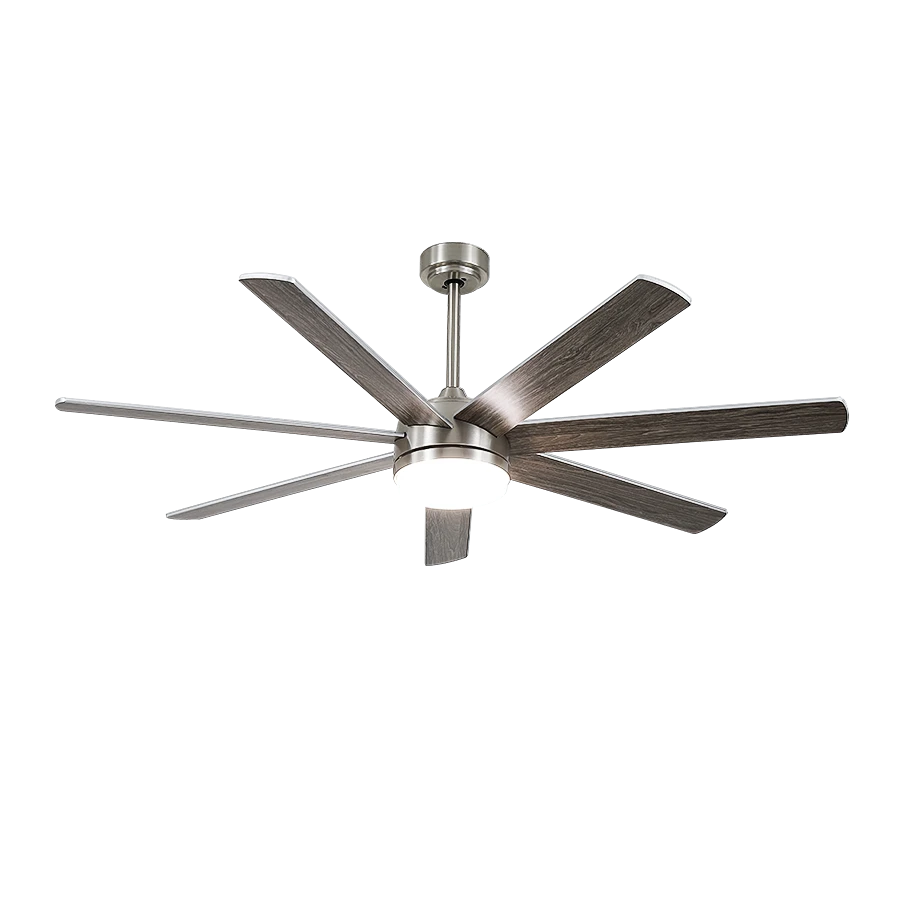 ComiLED 62 Inch Brushed Nickel Ceiling Fan with Light