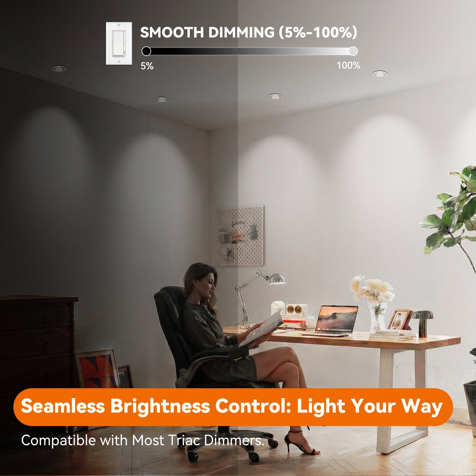 ComiLED 6/12pack 2 Inch Recessed LED Lights, Anti-Glare COB Canless Ceiling Spotlight, 5CCT Selectable 2700K-6000K, 130LM/W, RA95 Small Exterior Soffit Lights, 8W, Dimmable, ETL, IP44 Damp Rated