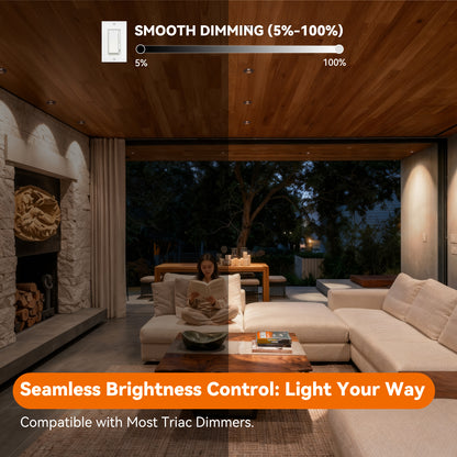 ComiLED 6/12pack Bronze 3 Inch Recessed Lights, Anti-Glare COB Canless Ceiling Spotlight, 5CCT Selectable 2700K-6000K, 130lm/W, RA95 Small Exterior Soffit Lights, 12W, Dimmable, ETL, IP44 Damp Rated