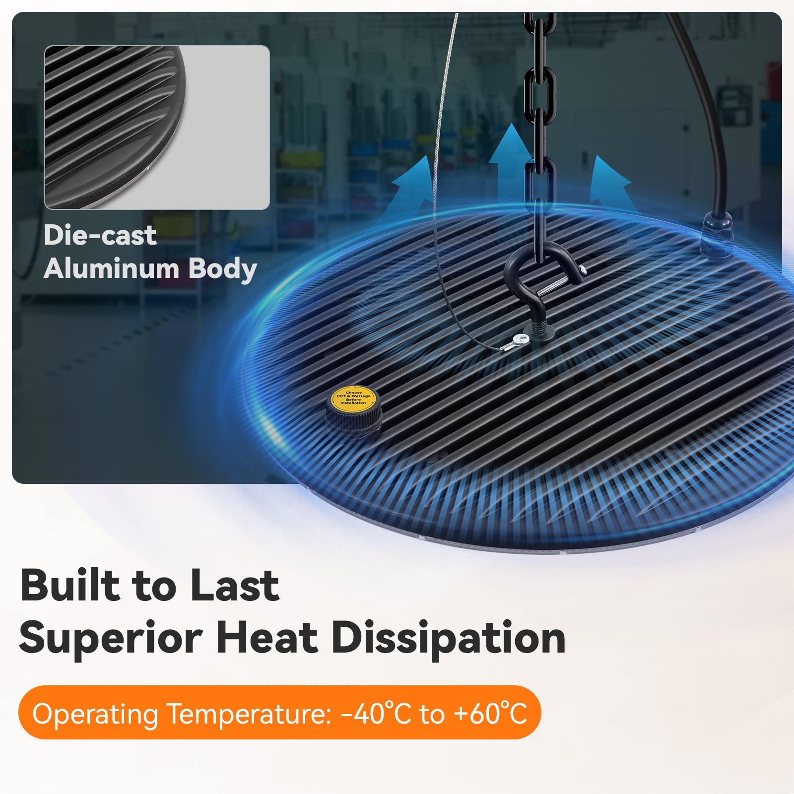 ComiLED 3CCT UFO High Bay 150W/120W/80W 2-Pack