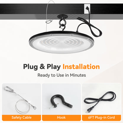 ComiLED 3CCT UFO High Bay 240W/200W/160W 2-Pack