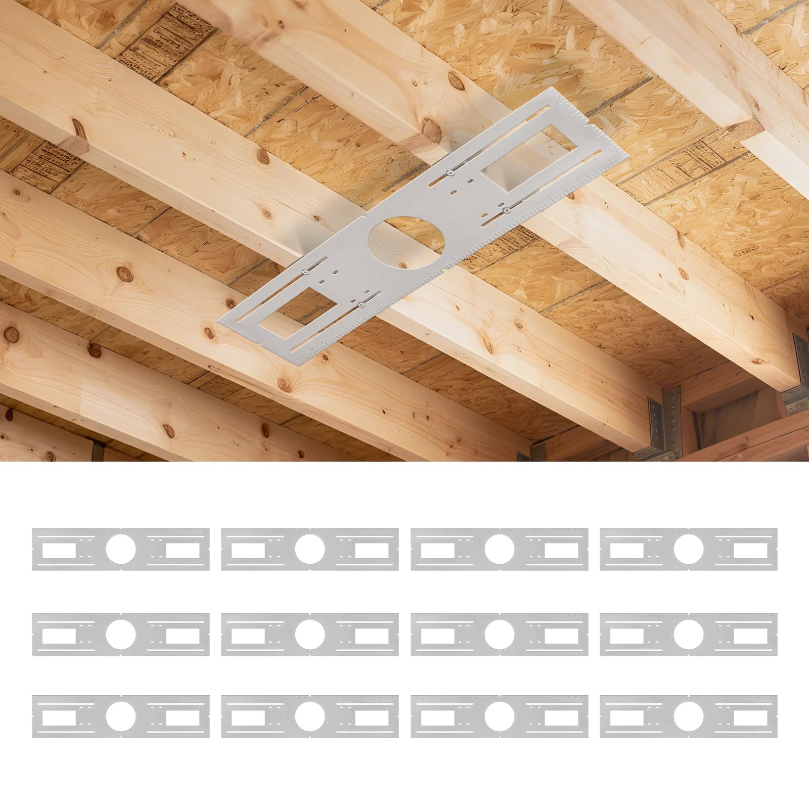 ComiLED New Construction Mounting Plate for 4 Inch LED Wafer Recessed Lights-12 Pack