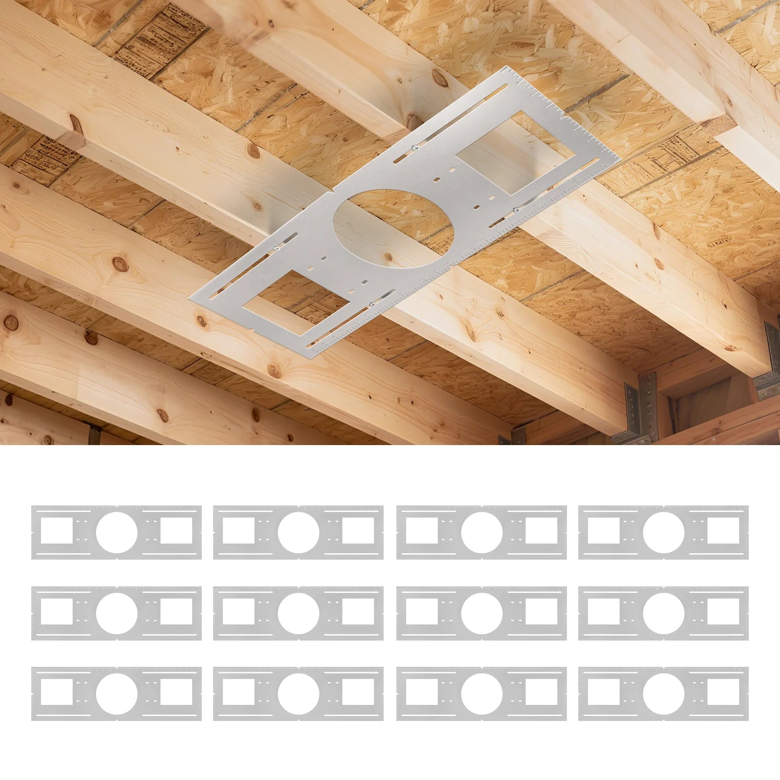 ComiLED New Construction Mounting Plate for 6 Inch LED Wafer Recessed Lights-12 Pack