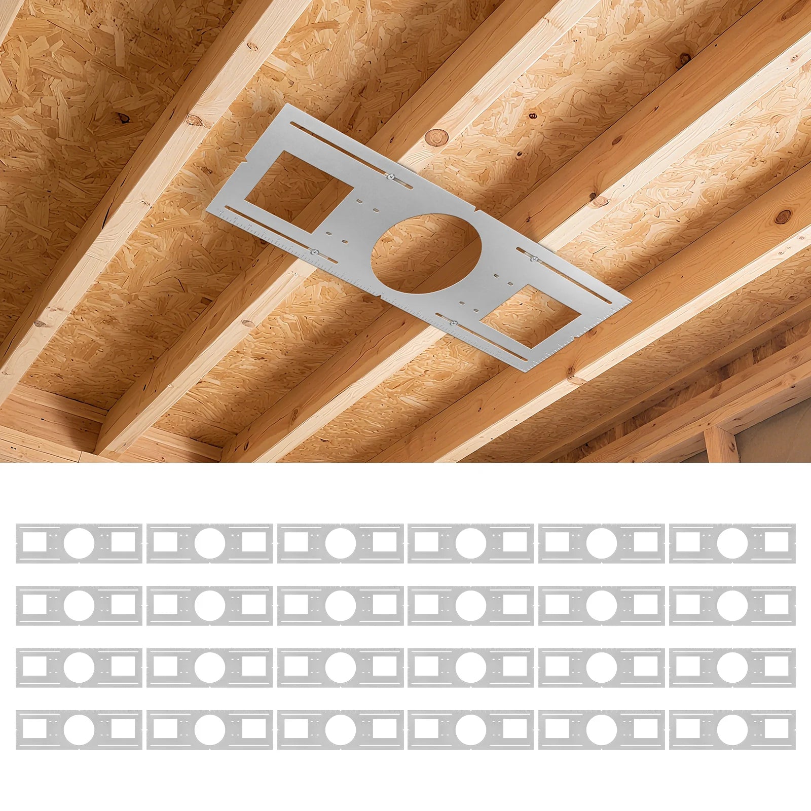 ComiLED New Construction Mounting Plate for 6 Inch LED Wafer Recessed Lights-12 Pack