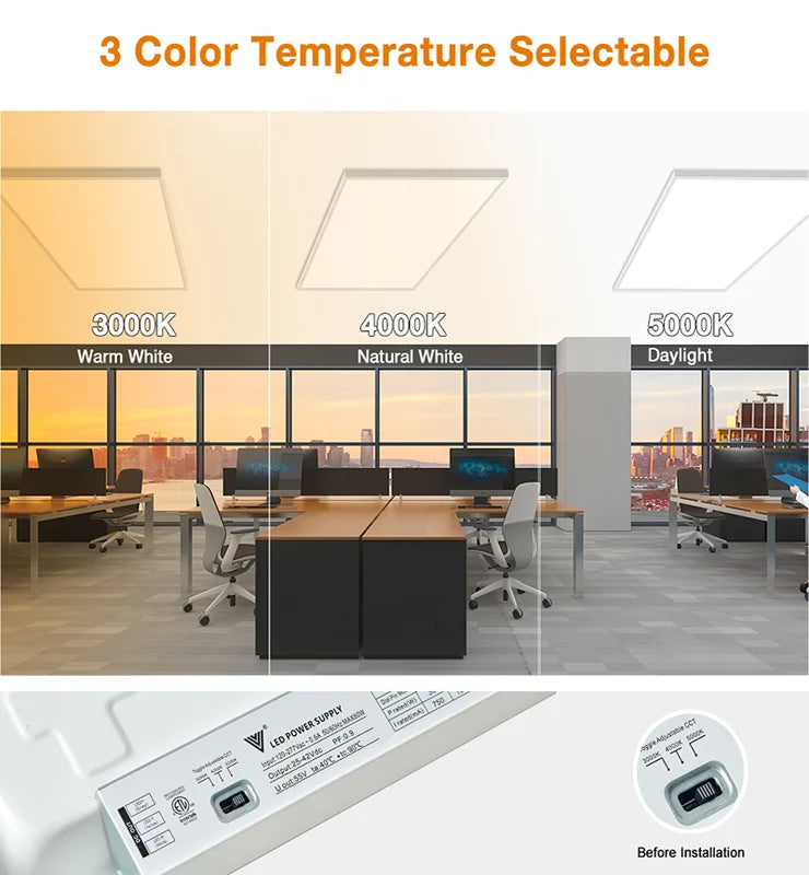 Wholesale 2x4 LED Flat Panel Light Surface Mount, 0-10V Dimmable