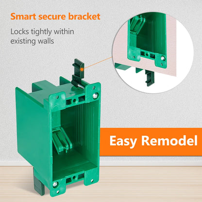 ComiLED Old Work  Electrical Outlet Box 1 Gang 12-Pack