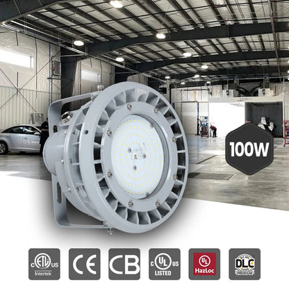 ComiLED 100W Round LED Explosion Proof Light, Class I Division 2, 14000LM