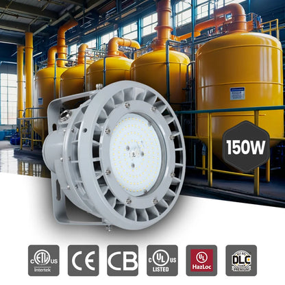 ComiLED 150W Round LED Explosion Proof Light, Class I Division 2, 21000LM