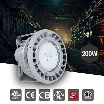 ComiLED 200W Round LED Explosion Proof Light, Class I Division 2, 28000LM