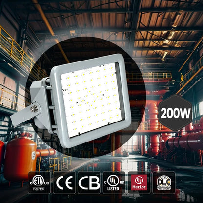 ComiLED 200W Square LED Explosion Proof Light, Class I Division 2 28000LM