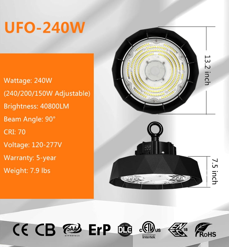 Wholesale Adjustable UFO LED High Bay Light 240W