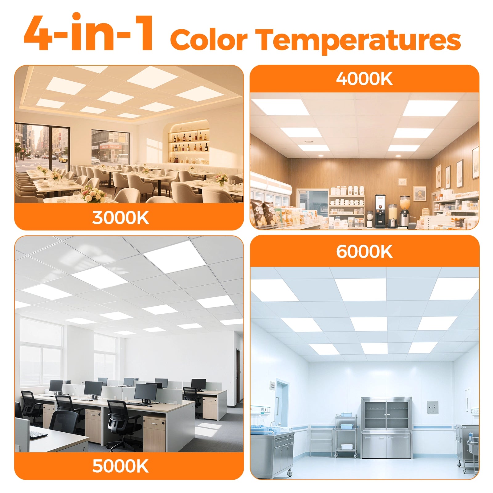 ComiLED 2x2 4CCT LED Panel Light 8-Pack