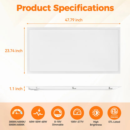 Lot de 6 panneaux lumineux plats à LED ComiLED 2x4