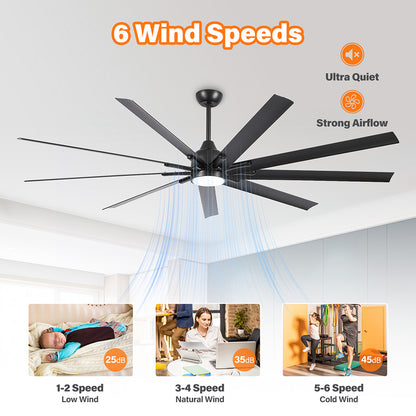 ComiLED Large 84 Inch Ceiling fan with Light & Remote