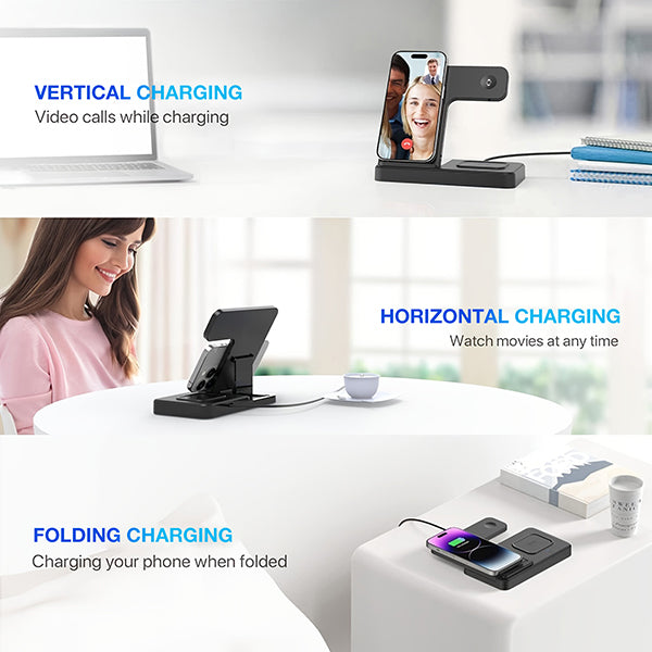 Chargeur sans fil 3-en-1 ComiLED 