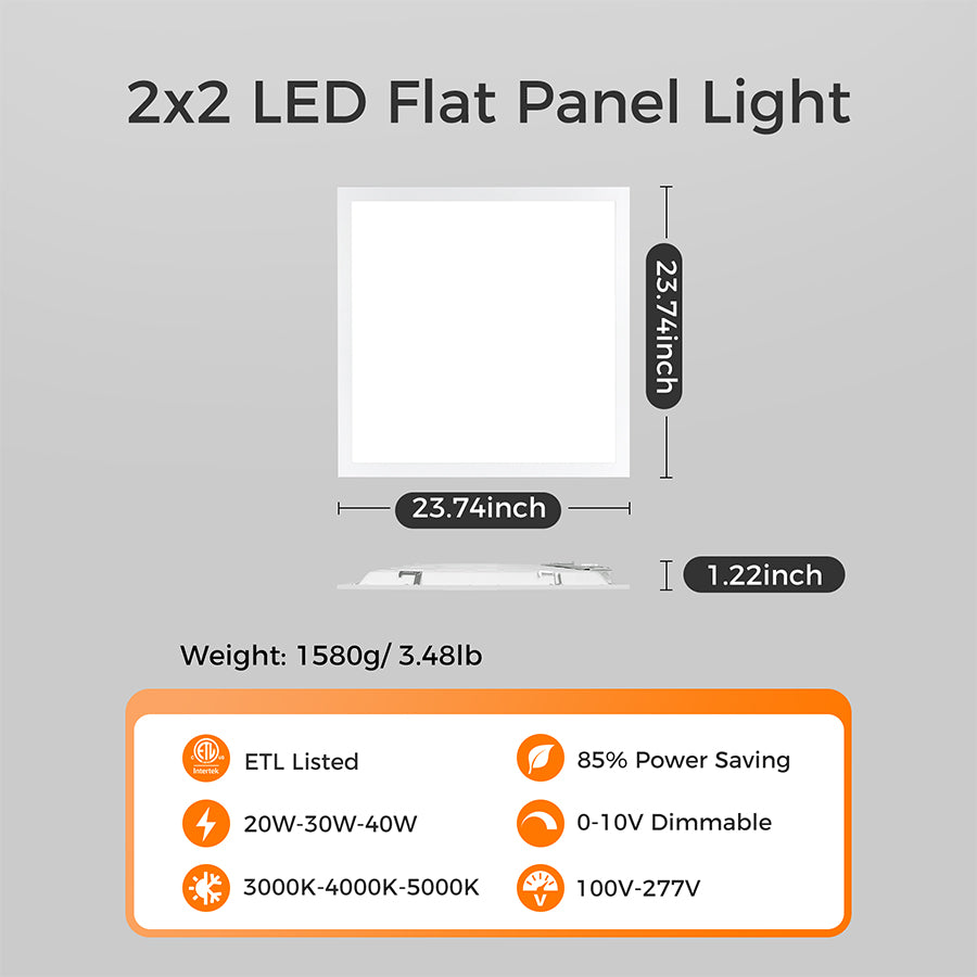 ComiLED 2x2 LED Panel Light 8-Pack