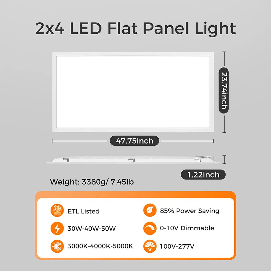 ComiLED 2x4 LED Flat Panel Light 6-Pack