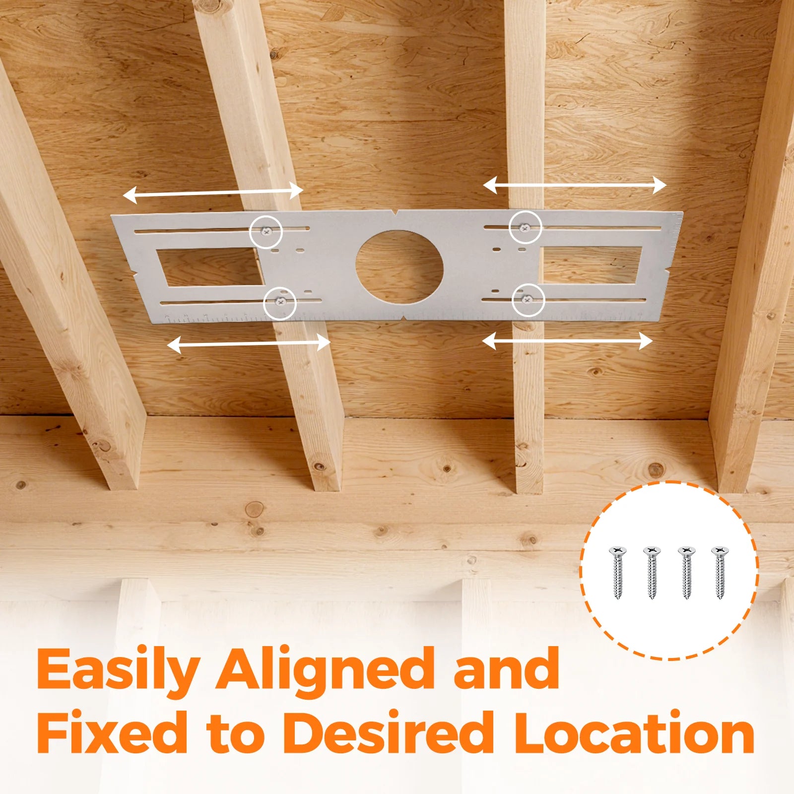 ComiLED New Construction Mounting Plate for 4 Inch LED Wafer Recessed Lights-12 Pack