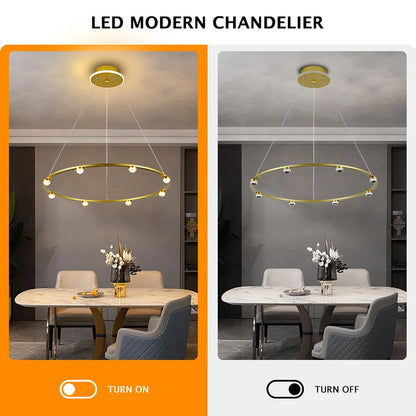 ComiLED Gold Modern Chandelier