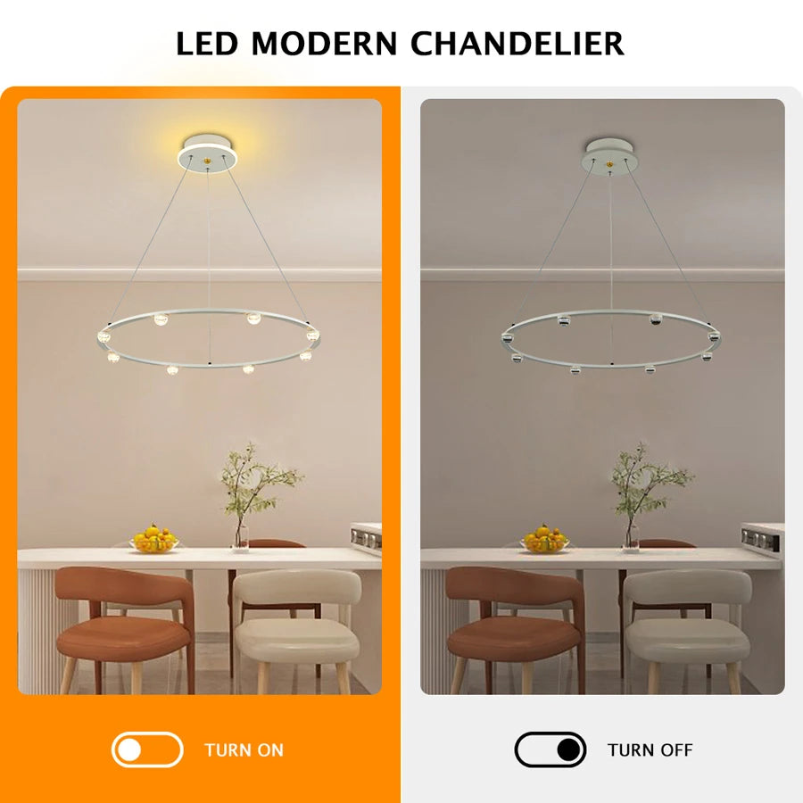 ComiLED White Modern Chandelier