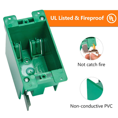 ComiLED Old Work  Electrical Outlet Box 1 Gang 12-Pack