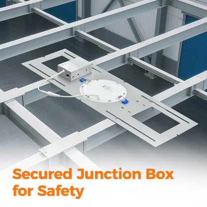 ComiLED New Construction Mounting Plate for 6 Inch LED Wafer Recessed Lights-12 Pack