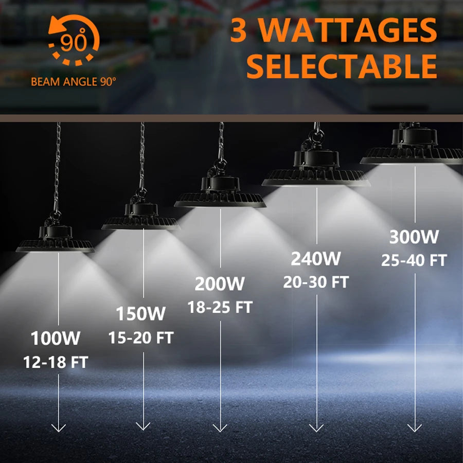 ComiLED UFO LED High Bay Light,300W/240W/200W