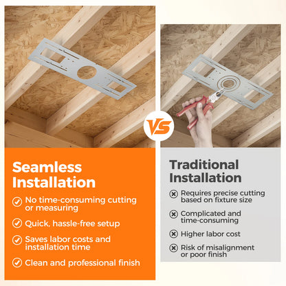 ComiLED New Construction Mounting Plate for 4 Inch LED Wafer Recessed Lights-12 Pack
