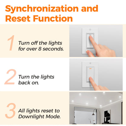 ComiLED 3 Inch White Recessed Lighting with Night Light 12-Pack