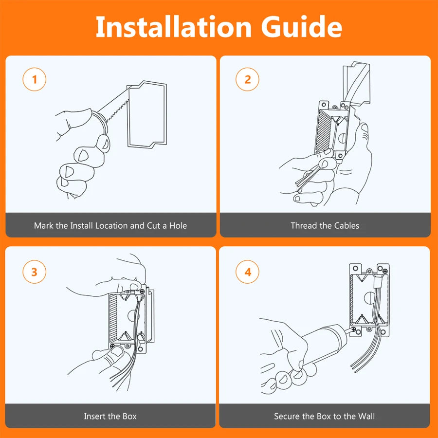 ComiLED Old Work  Electrical Outlet Box 1 Gang 12-Pack