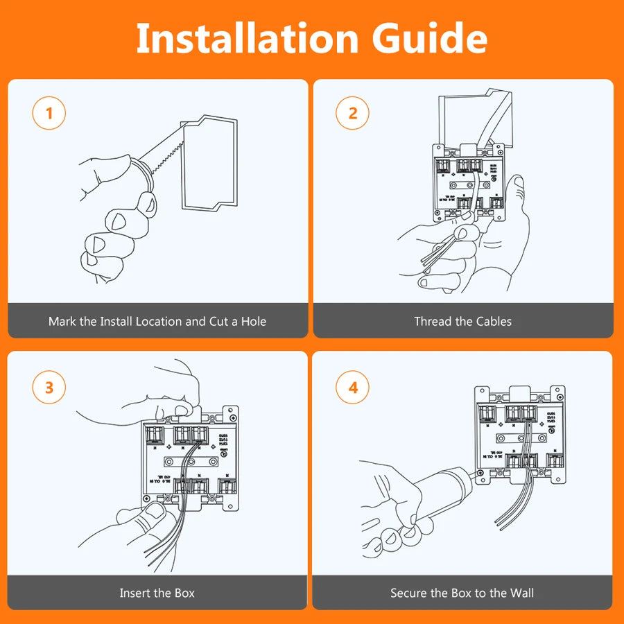 ComiLED 2 Gang Outet Electrical Box, Old Work 12-Pack