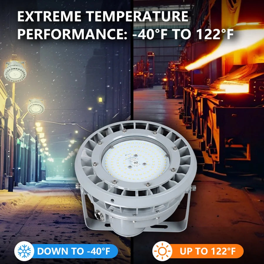 ComiLED 150W Round LED Explosion Proof Light, Class I Division 2, 21000LM