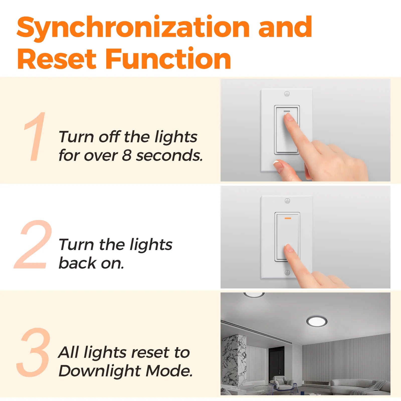 ComiLED 8 Inch Black Recessed Light with Night Light 12-Pack