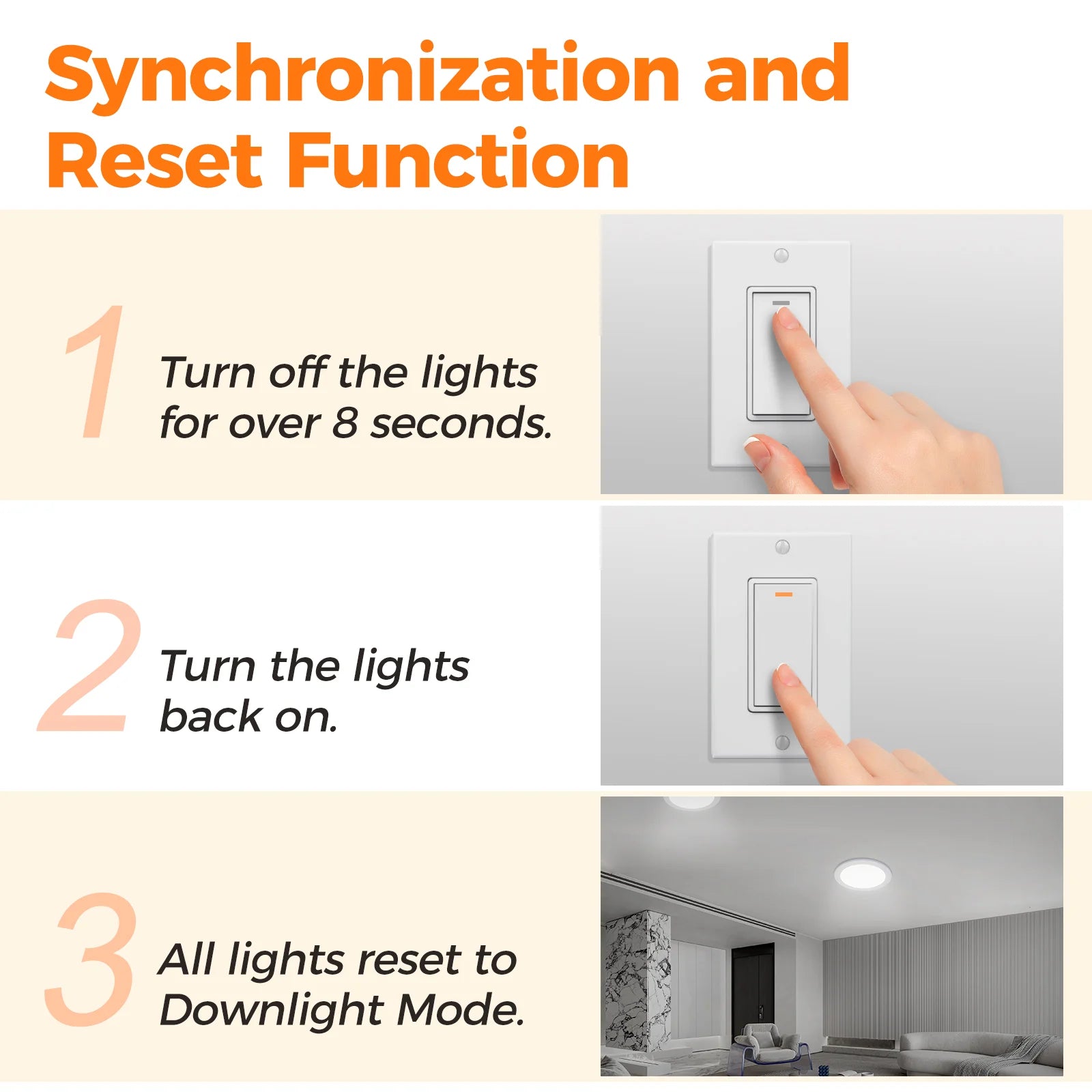 ComiLED 8 Inch White Recessed Light with Night Light 12-Pack